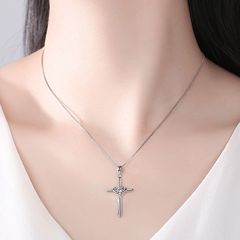 Heart Cross Necklace - ShopLorca
