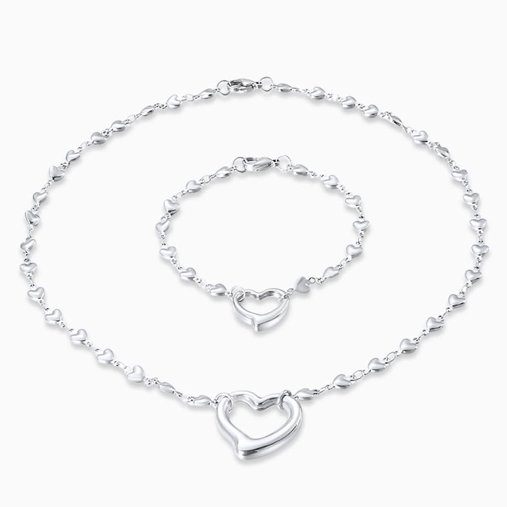 Vintage Lust Heart Pendant Jewelry Set - ShopLorca