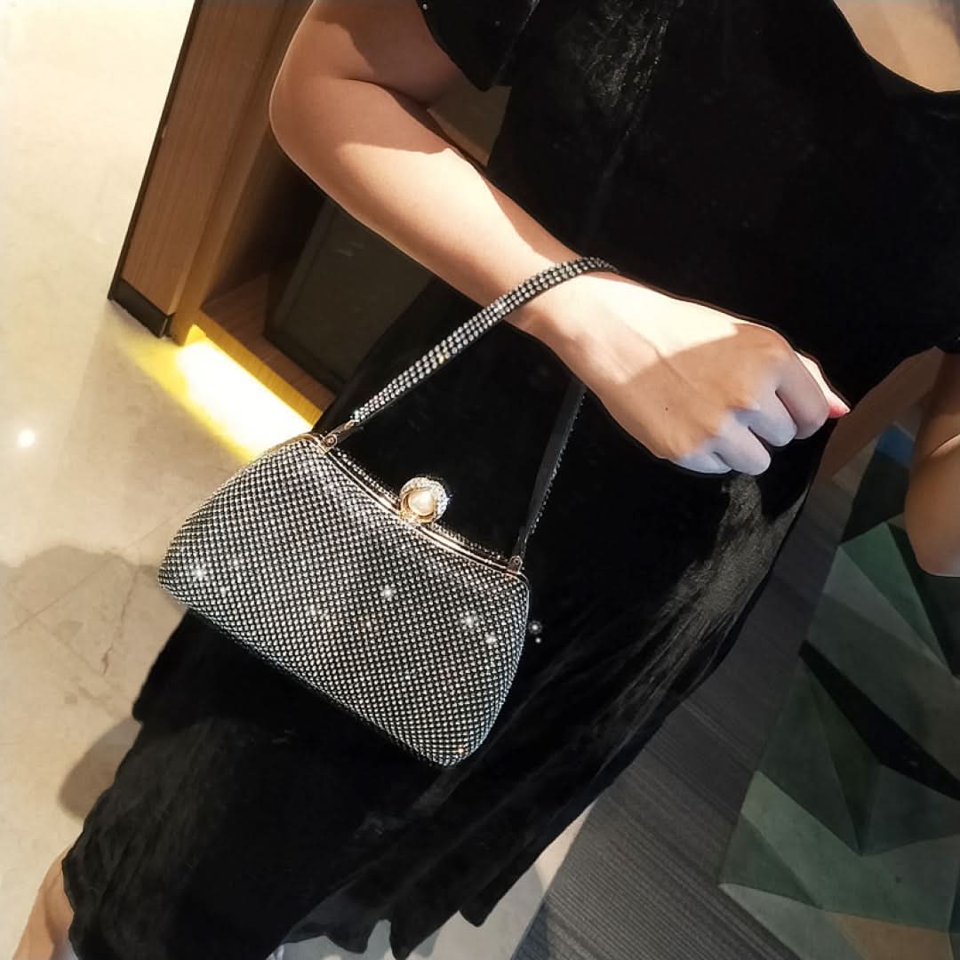 Vintage Rhinestones Glitter Handbag - ShopLorca