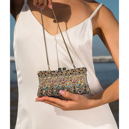 Aubrielle Diamond - Encrusted Clutch Bag - ShopLorca